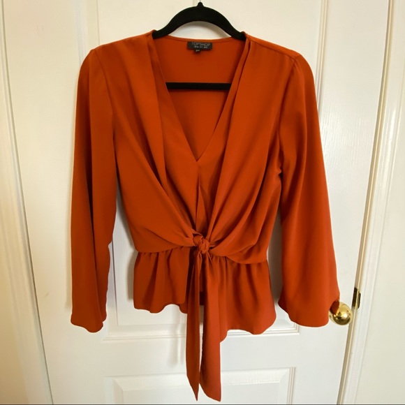 Topshop Wrap Blouse - Picture 2 of 3